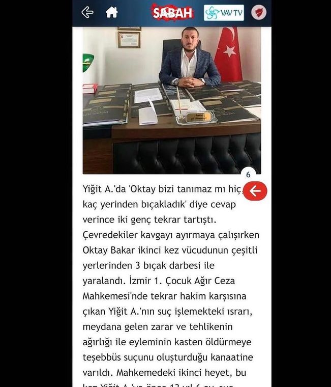Sabah gazetesinde yayımlanan haber: Suç işlemekteki ısrar ve yaş küçüklüğü indirimi